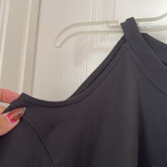 Grey Jason Wu asymmetrical cold shoulder sweatshirt - Picture 6 of 8